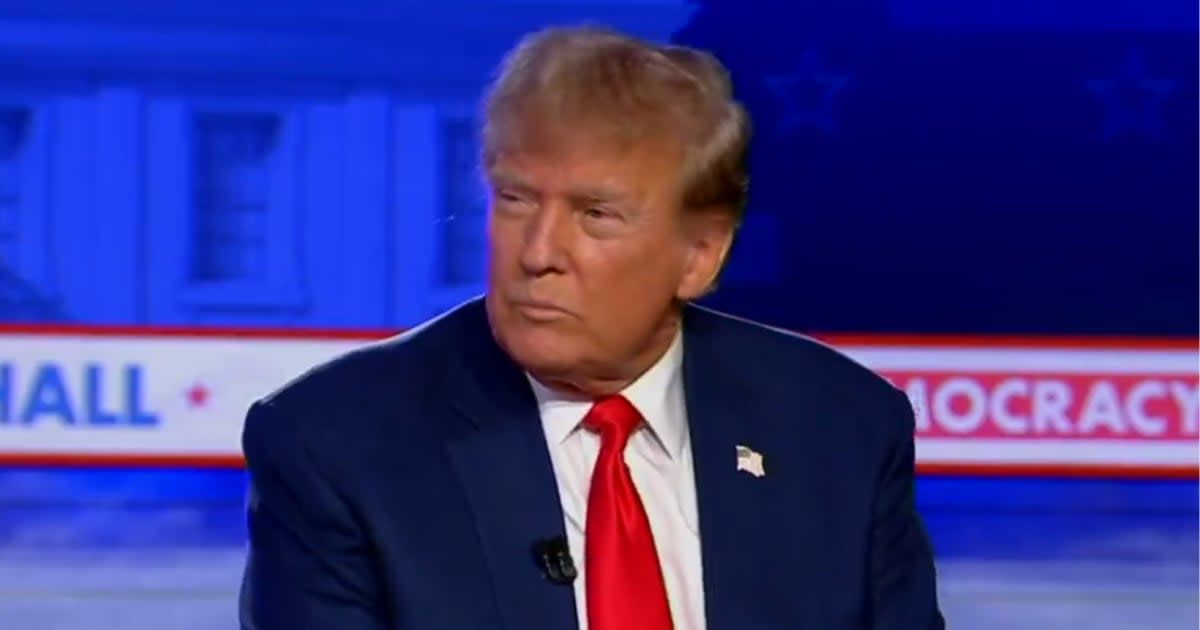 Former President Donald Trump tried to retract his earlier claim that if he won the 2024 presidential run, he would be a dictator for the first day of his second term (Aaron Ruper/Twitter)