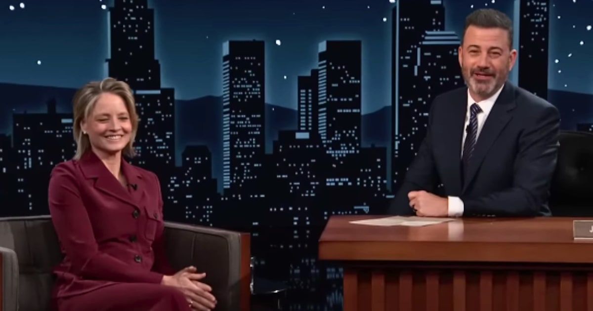 Jodie Foster during her 'Jimmy Kimmel Live' appearance (@JimmyKimmelLive/YouTube)
