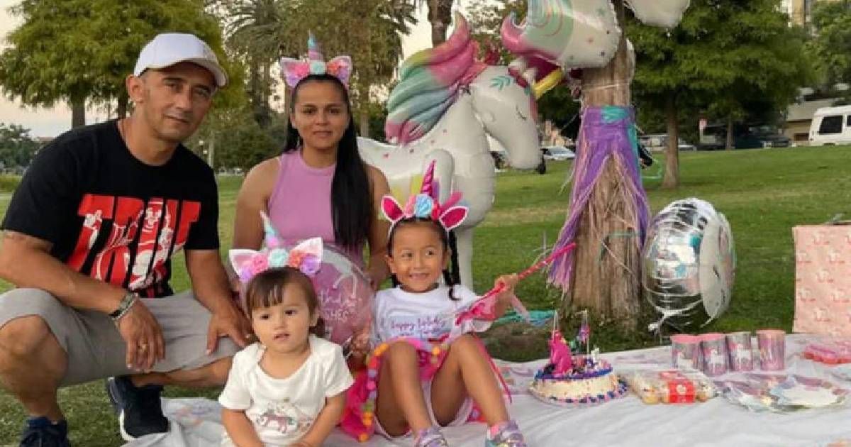 Jose Manuel Pasgagasa, 49, Luisa Arenas, 26 and their two daughters — 5-year-old Mia and 1-year-old Hanna in a family photo (GoFundMe)