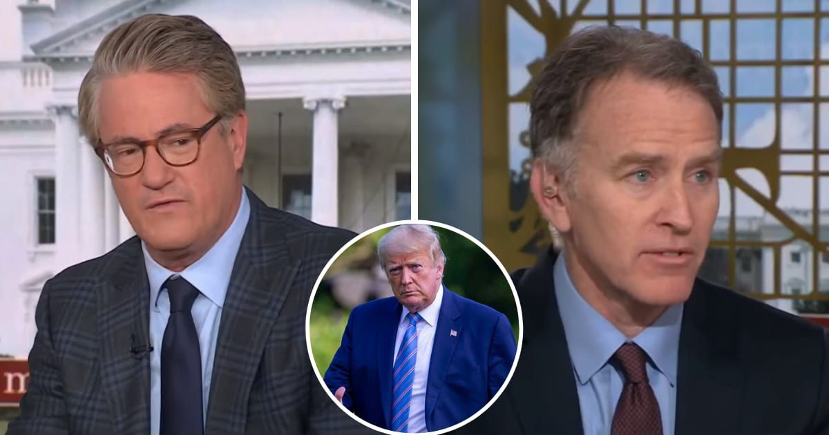 Joe Scarborough engaged NPR's Steve Inskeep in a discussion about interviewing former President Donald Trump (Screengrab/MSNBC/Youtube)