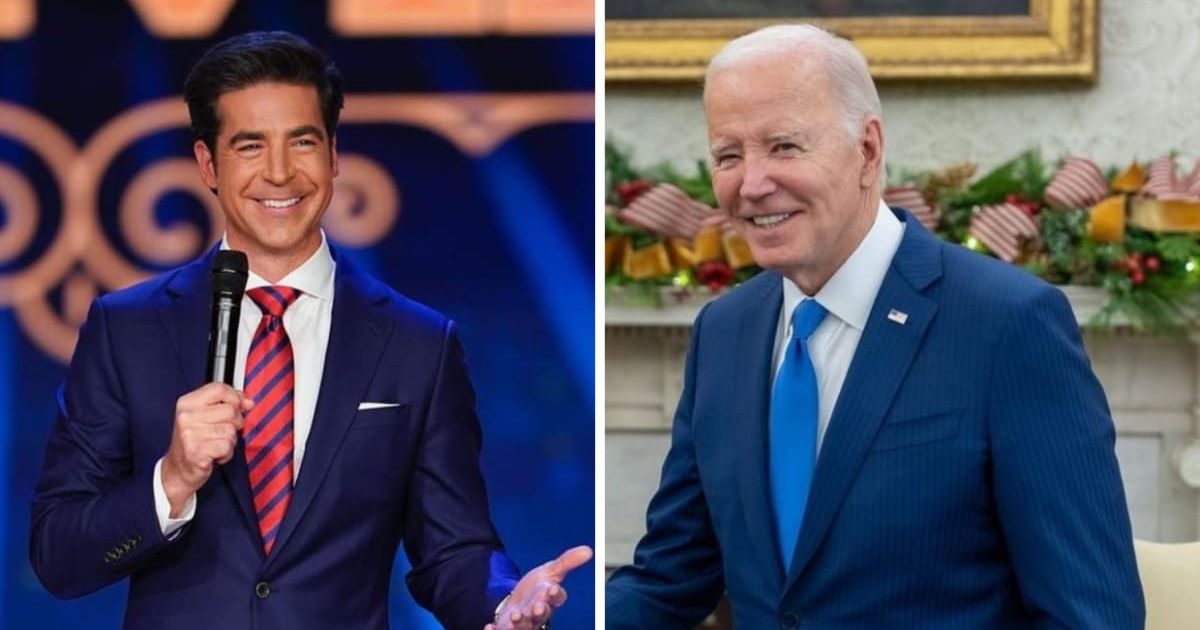 Jesse Watters takes a jibe at President Joe Biden on 'Jesse Watters Primetime' (@jessewatters, @potus/Instagram)