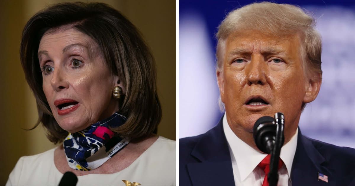 Rep Nancy Pelosi asserted that Donald Trump's return to the White House was 'impossible' (Getty Images)