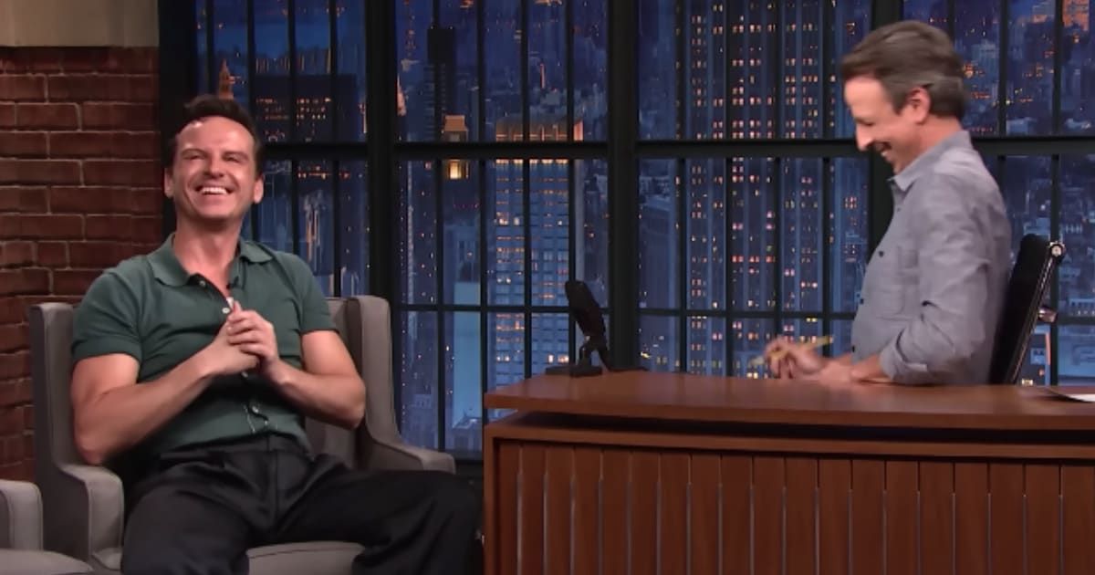 Andrew Scott appeared on 'Late Night With Seth Meyers' (@LateNightSeth/Youtube)