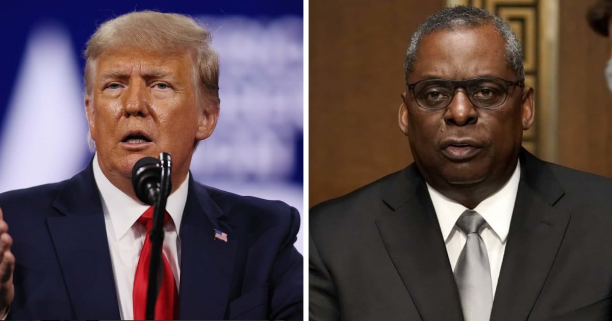 Donald Trump criticized Defense Secretary Lloyd Austin for managing the strikes against Houthis during hospitalization (Getty Images)