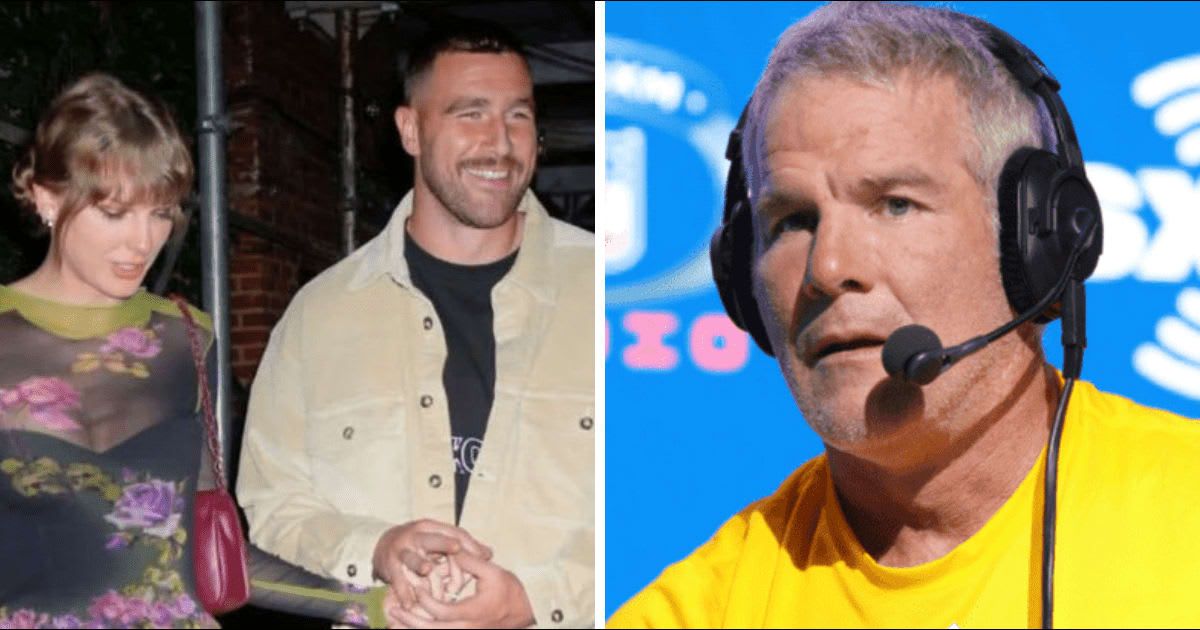 Brett Favre does not seem to support Taylor Swift's attendance at NFL games for her boyfriend Travis Kelce (Getty Images, and Gotham/GC Images)