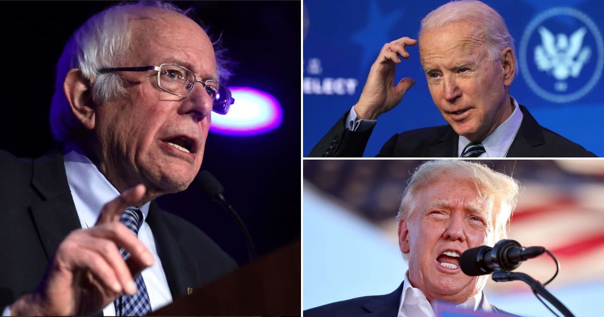 Bernie Sanders urged Joe Biden to address the concerns of voters more aggressively, noting that failure to do so could pave the way for Donald Trump's return to the White House (Getty Images)