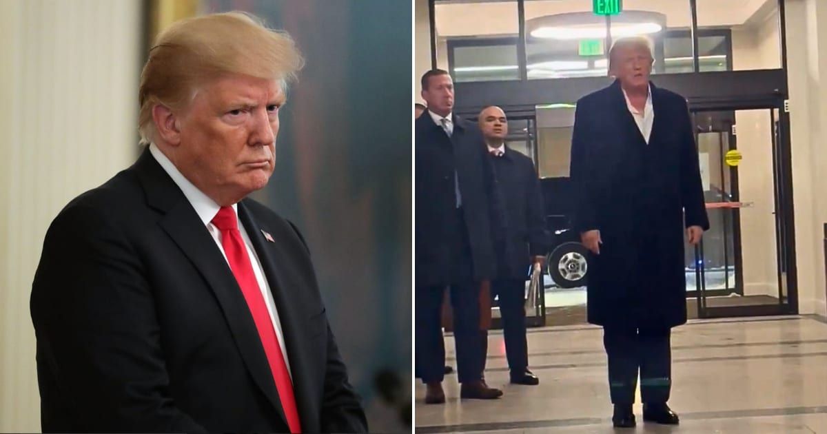 Donald Trump's appearance when he entered the Hotel Fort Des Moines on Saturday left many questioning his well-being (Getty Images, X/@SamanthaJoRoth)