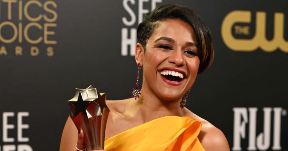 Ariana DeBose seemed confused and put off by a joke at the Critics Choice Awards that placed her in a category of 'actors who think they are singers' (Getty Images)