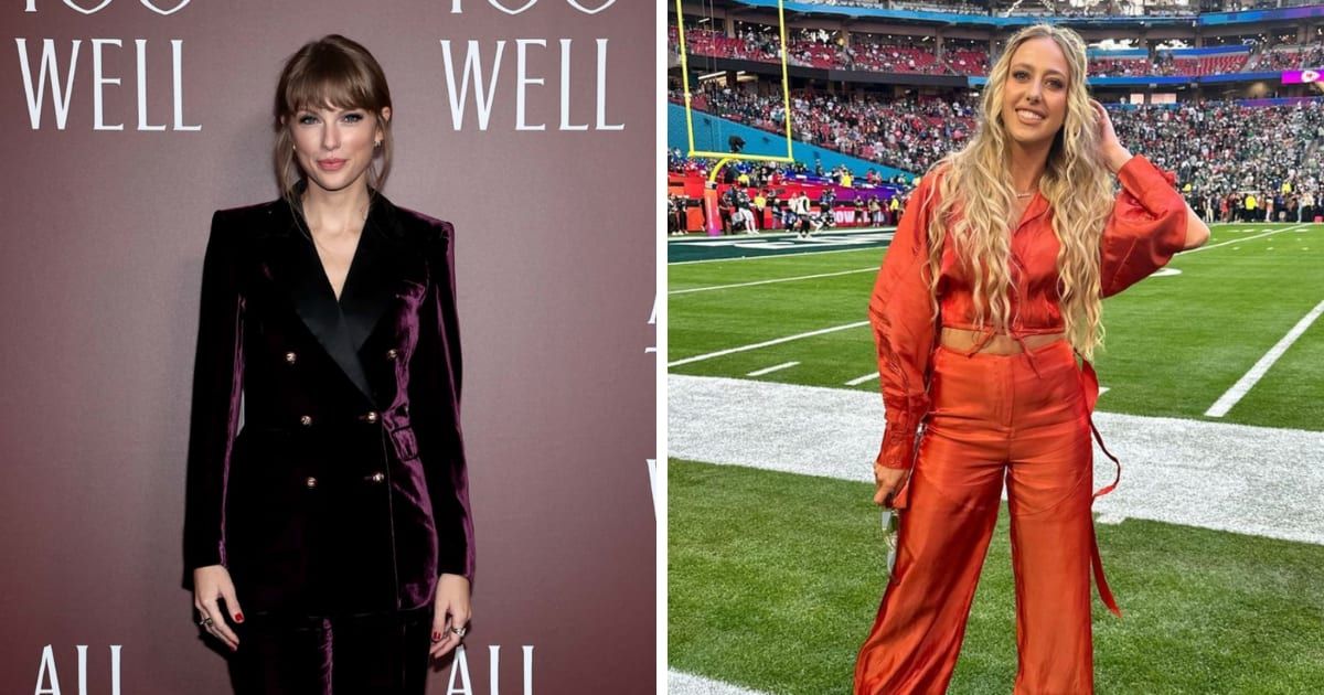 The images show Swift and Brittany in matching, custom Kansas City jackets hugging following Chiefs’ playoff victory (Getty Images, Brittany Mahomes/Instagram)