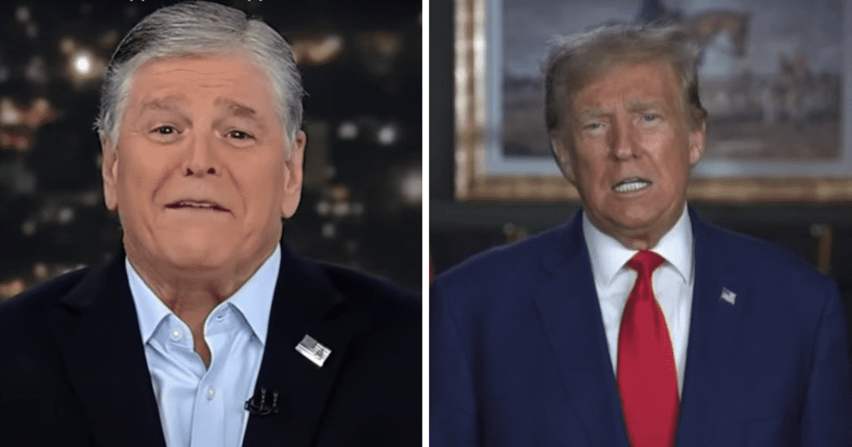 Sean Hannity tweeted about former president Donald Trump's win in Iowa caucuses (@foxnews/YouTube, @realdonaldtrump/Instagram)