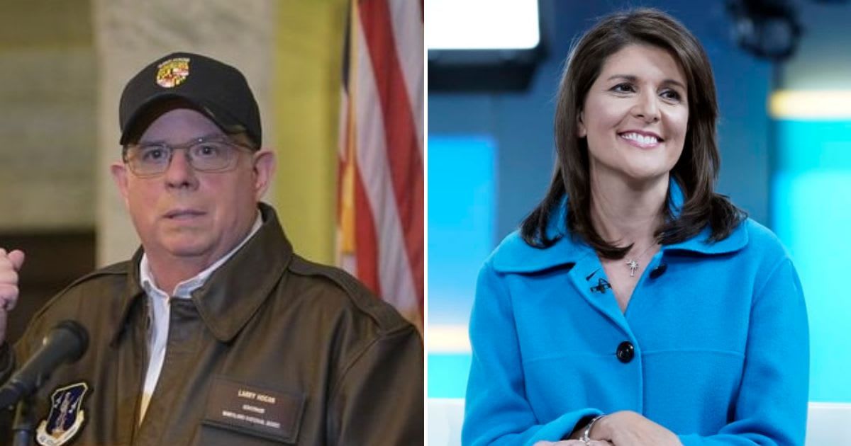 Former Maryland Governor Larry Hogan appeared on CNN on Sunday to endorse former South carolina Governor Nikki Haley (@larryhogan/Instagram, Getty Images)