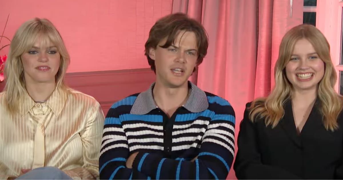 (L-R) Renee Rapp, Christopher Briney, and Angourie Rice's show-stopping performances in 'Mean Girls' have earned widespread praise (Entertainment Tonight/YouTube)