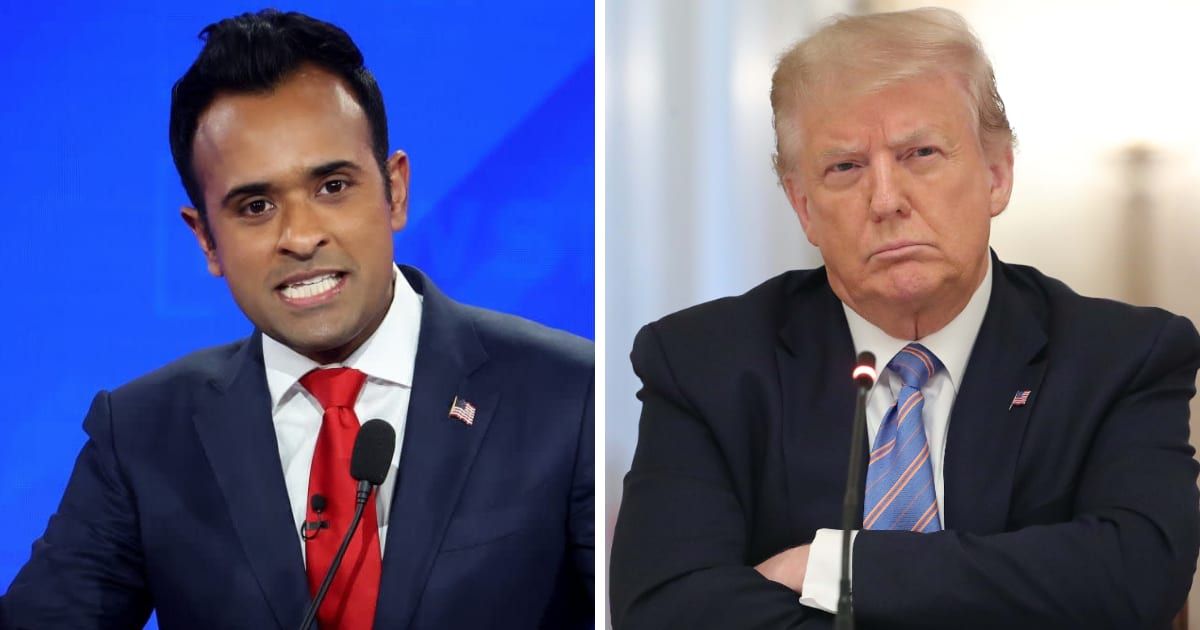 Vivek Ramaswamy refused to criticize Donald Trump's Truth Social attack against him (Getty Images)
