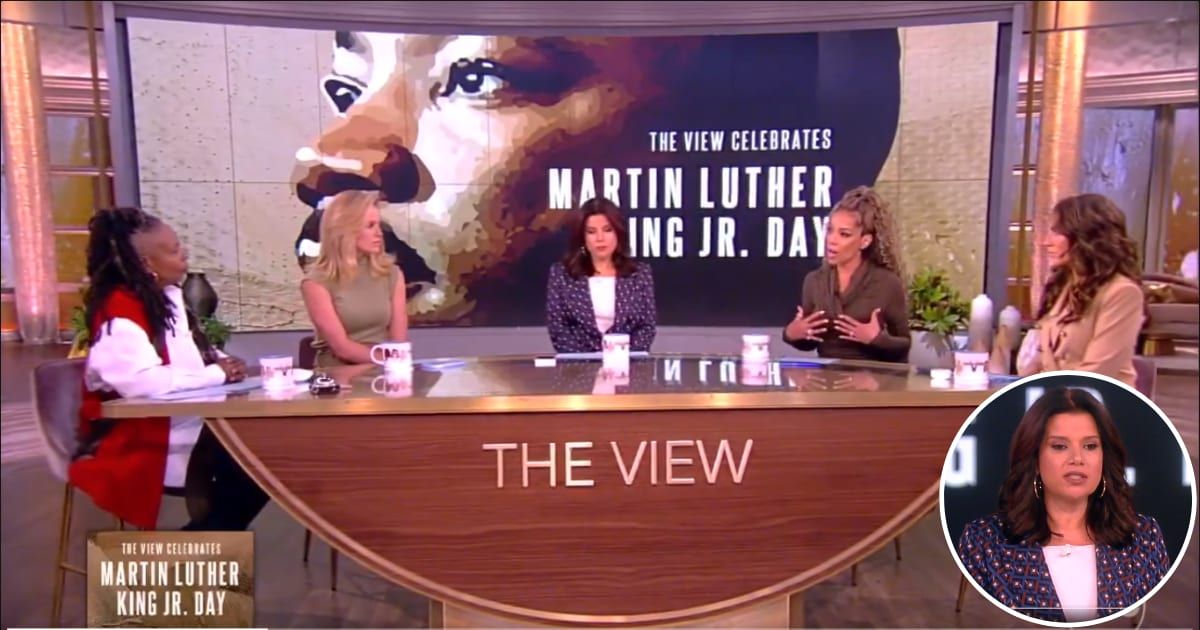 Ana Navarro with her co-hosts at the Hot Topics table on the January 15, 2024 episode of 'The View' (Screengrab/@TheView/X)