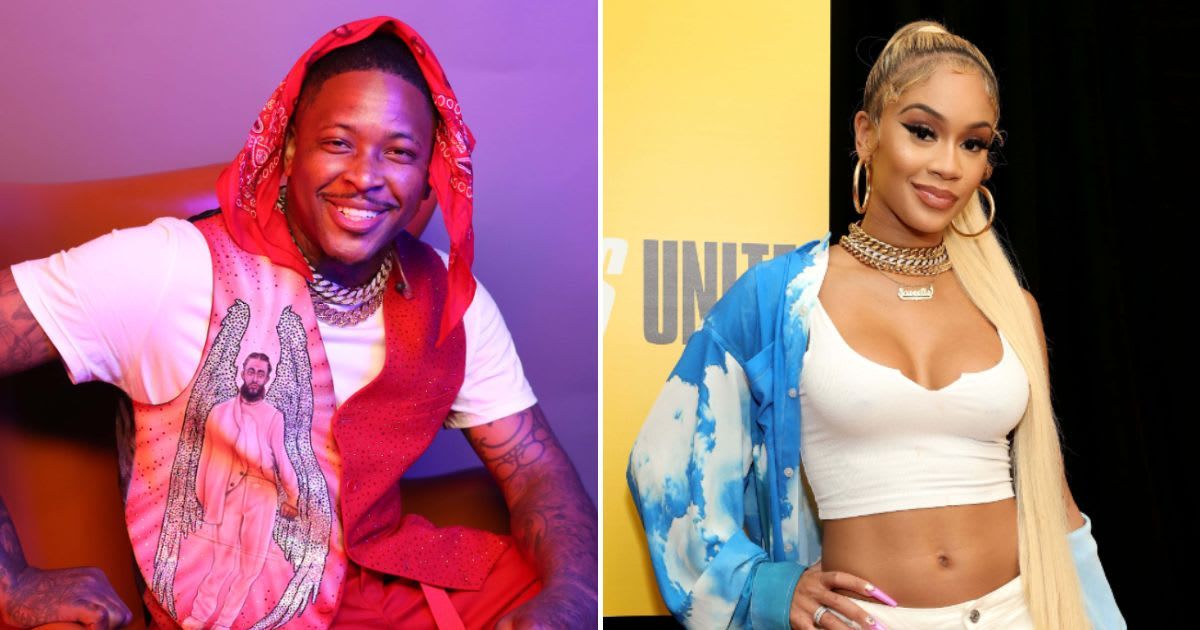 YG (L) and Saweetie announce their split after seven months of dating (Getty Images)