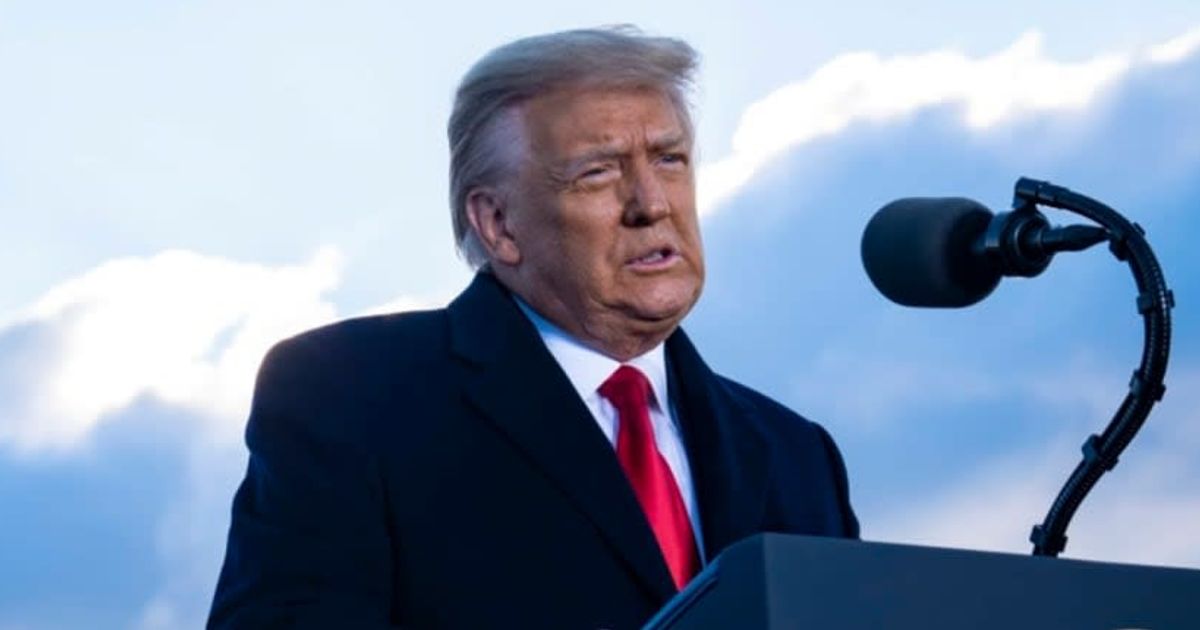 Former U.S. President Donald Trump addressed a caucus rally in Indianola, Iowa, on Sunday, January 14, 2024 (Getty Images)