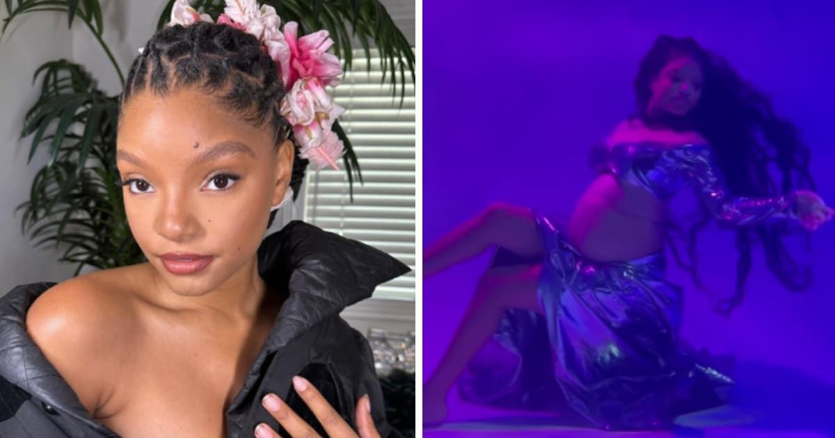 Halle Bailey shared glimpses of her underwater maternity shoot recently on Instagram (@hallebailey/Instagram)