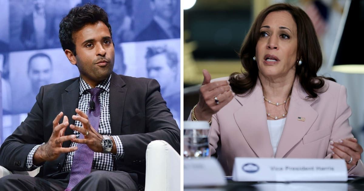 Vivek Ramaswamy once again took a jibe at Vice President Kamala Harris' knowledge of artificial intelligence (Getty Images)