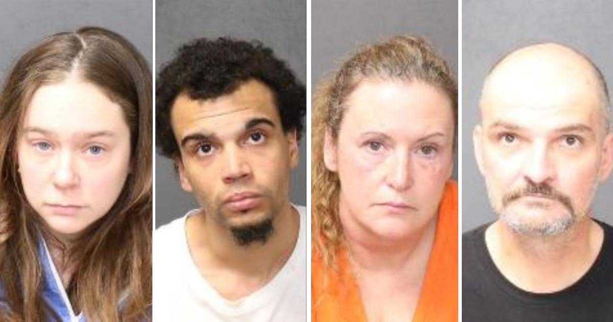Kerri Anne Santos, 31, Austin Bing, 28, Christina Pena-Cantor, 46 and James Welch 48, are all facing child abuse charges (Bernalillo County Jail)