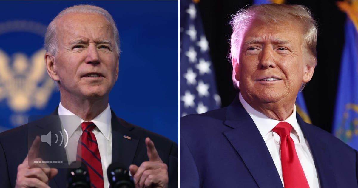 President Joe Biden acknowledged Donald Trump as the "clear frontrunner" for the GOP nomination after the latter's Iowa victory (Getty Images)