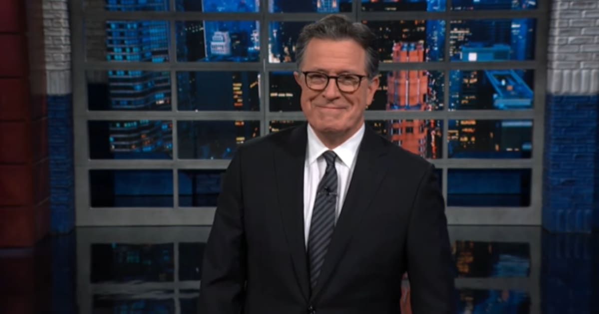 Stephen Colbert addressed how a Florida school district pulled dictionaries from shelves (The Late Show with Stephen Colbert)