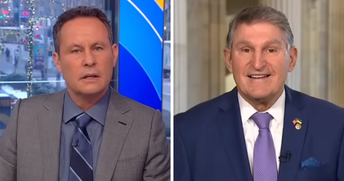 Brian Kilmeade with Sen Joe Manchin on the January 17 episode of 'Fox & Friends' (Screengrab/Fox News)