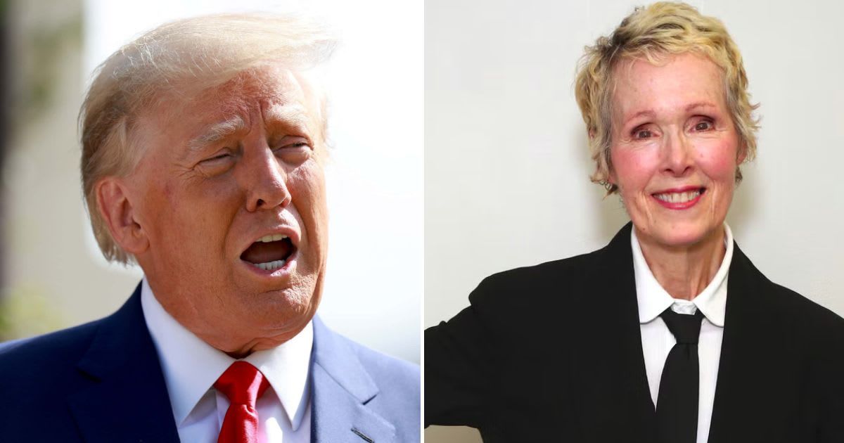 Former President Donald Trump takes to Truth Social platform to allege that his E Jean Carroll defamation trial is rigged (Getty Images, Astrid Stawiarz/Getty Images)