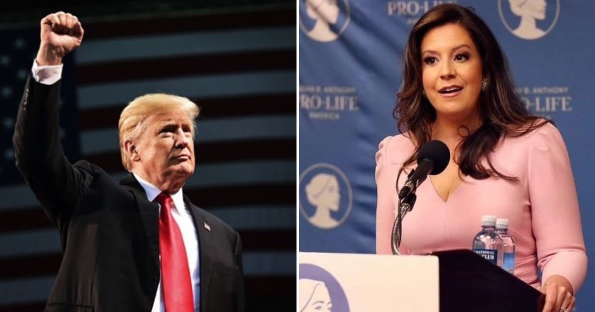 Former US President Donald Trump is reportedly considering Rep Elise Stefanik as his running mate ahead of the 2024 elections (@realdonaldtrump, @elisestefanik/Instagram)