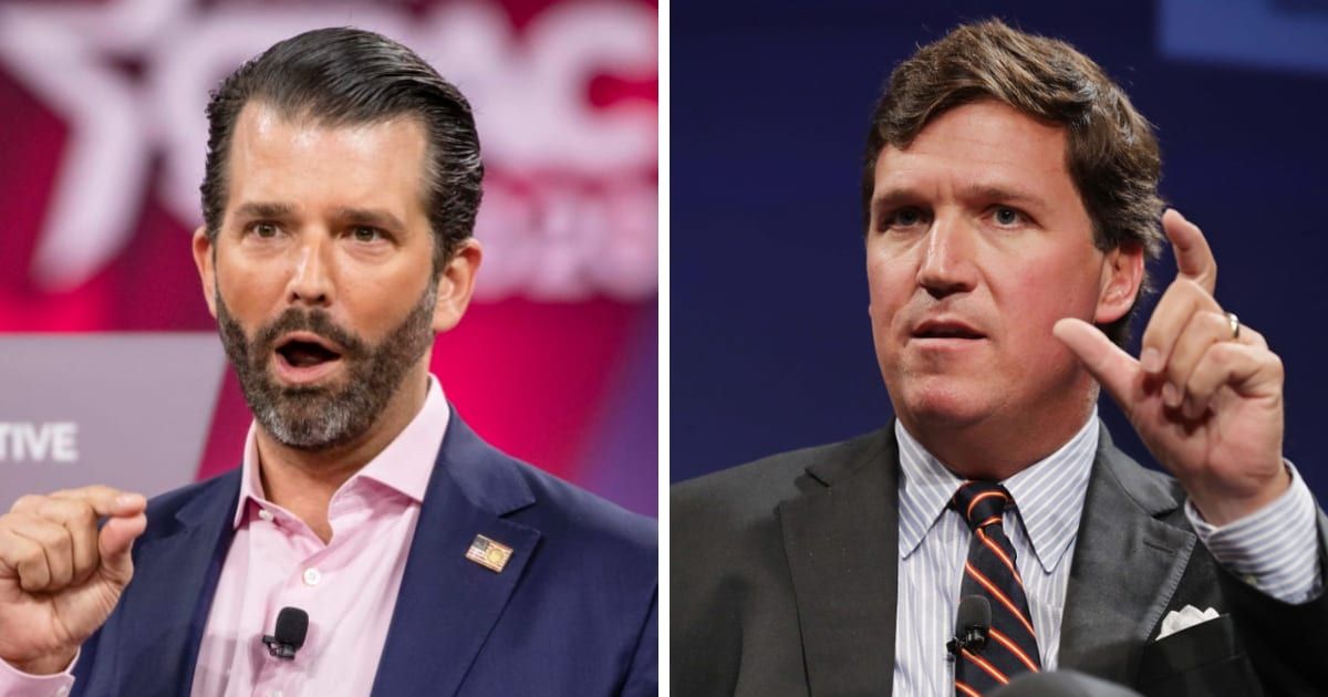 Donald Trump Jr stated that Carlson agreed on 'everything' with his father (Getty Images)