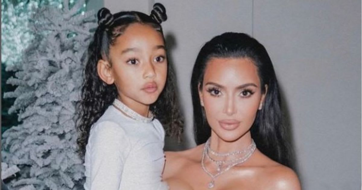 Kim Kardashian shared an identical photo of herself as a child and her daughter Chicago (Instagram/@kimkardashian)