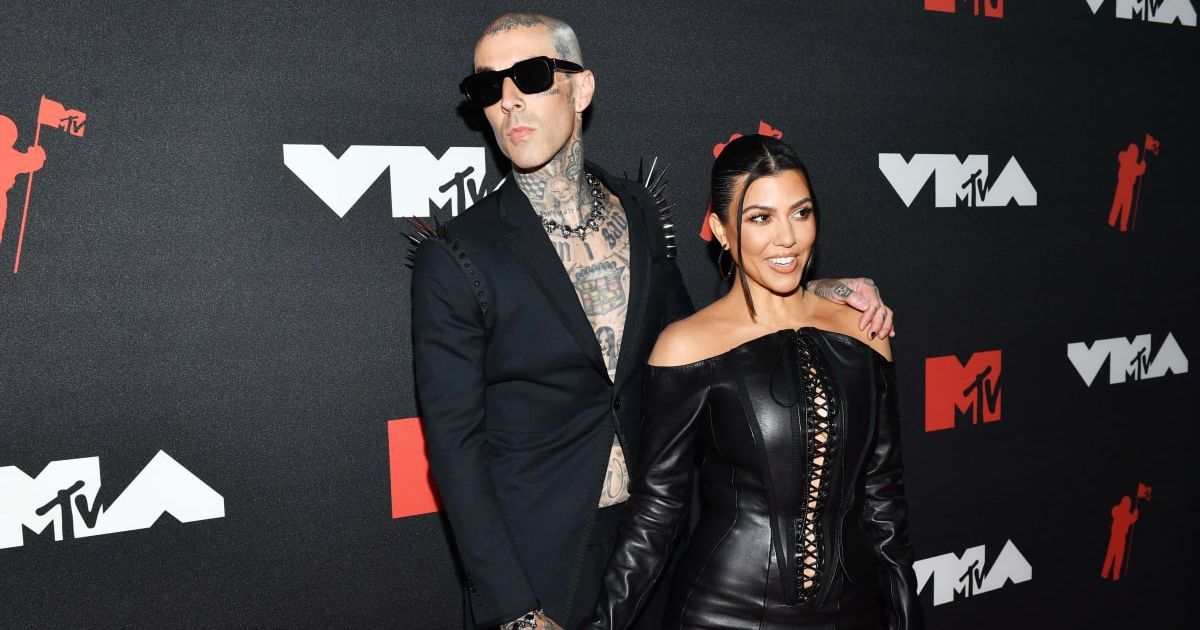 Kourtney Kardashian is under fire for calling herself and Travis Barker 'Rocky's parents' while seemingly neglecting her other children (Getty Images)