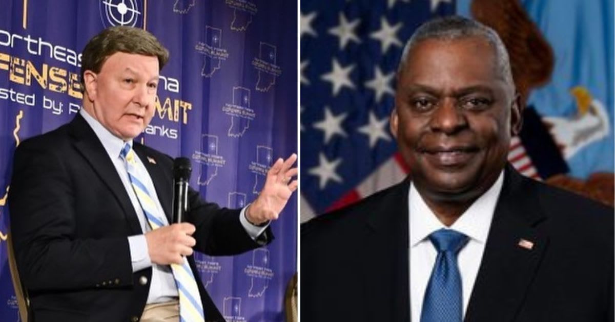 Republican Mike Rogers has requested that Secretary of Defense Lloyd Austin speak publicly next month (@repmikerogersal/Instagram, Department of Defense)