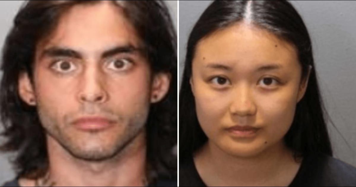Marcus Eriz and his girlfriend Wynne Lee were arrested outside their Costa Mesa apartment around two weeks after the fatal shooting (Orange County District Attorney's Office)