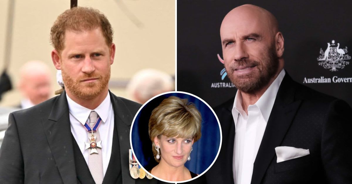 Prince Harry joked about John Travolta's famous dance with his mother, Princess Diana, in 1985 (Getty Images)