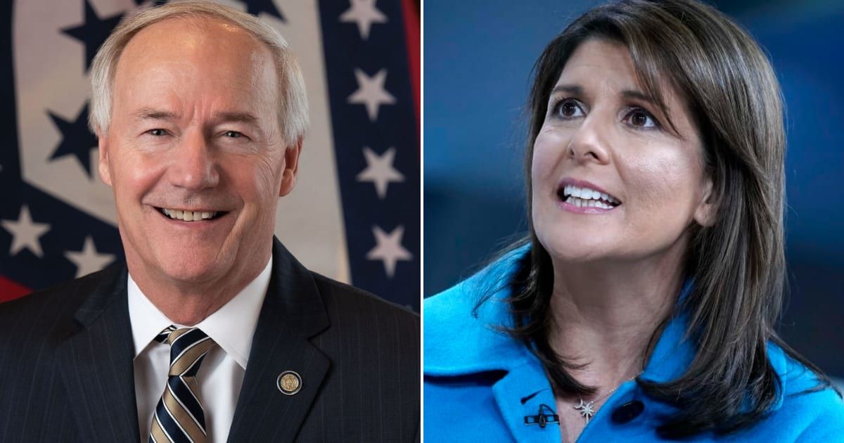 Former Arkansas Governor Asa Hutchinson has declared his endorsement for Republican presidential candidate Nikki Haley (Facebook/asaforarkansas, Getty Images)