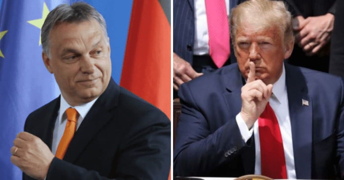 Donald Trump showered praise on Hungarian Prime Minister Viktor Orban during a campaign rally in Manchester on January 20 (Getty Images)