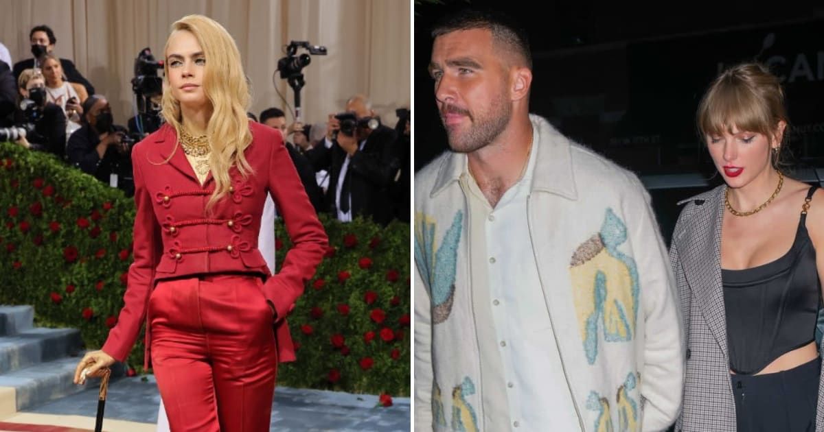 (L-R) Cara Delevingne was present at Travis Kelce's recent game alongside Taylor Swift (Getty Images, GC Images)
