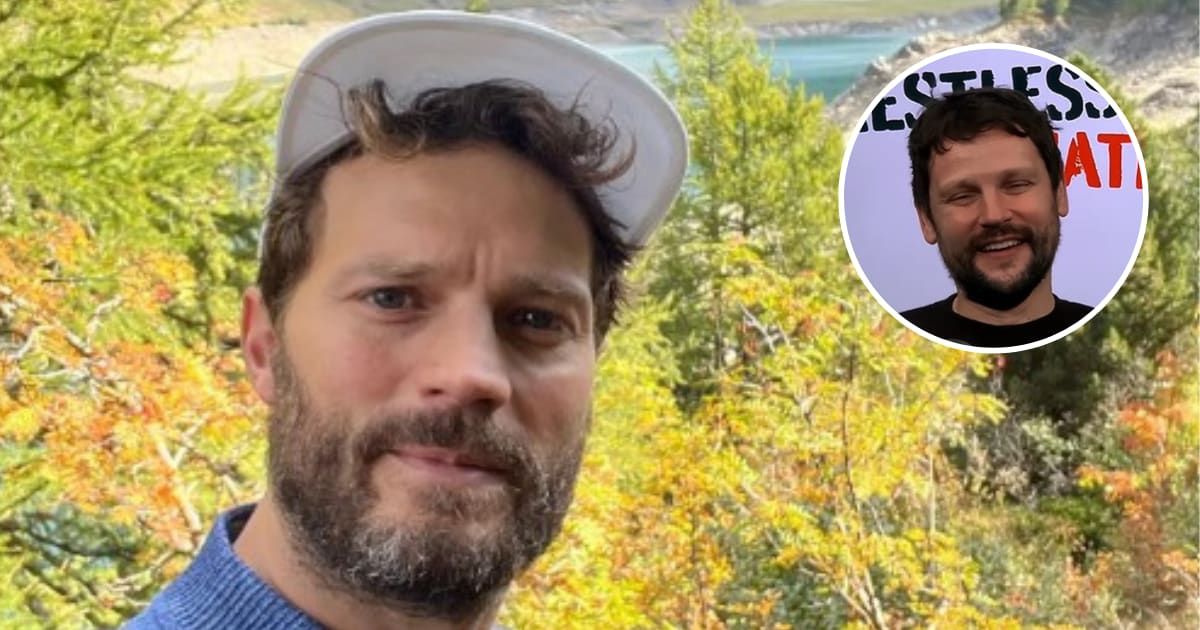 Jamie Dornan and his friend Gordon Smart had a run-in with toxic caterpillars giving them heart attack symptoms (Instagram)