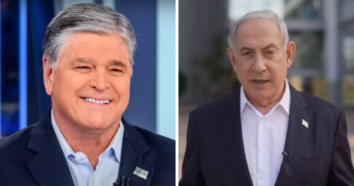 Sean Hannity tweets on Benjamin Netanyahu's rejection of Hamas' deal (@entertainmenttonight/YouTube, @b.netanyahu/Instagram)