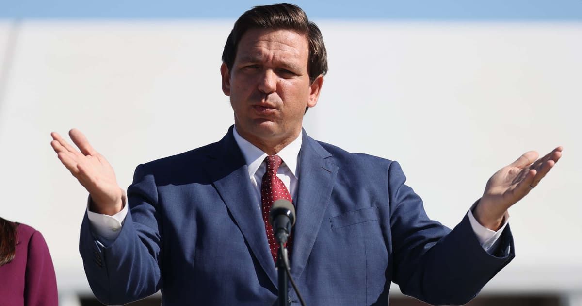 Florida Governor Ron DeSantis became the topic of hilarity on the Internet after he ended his presidential campaign on Sunday afternoon and endorsed former President Donald Trump (Getty Images)