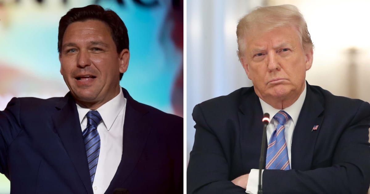 Ron DeSantis threatened to veto a Florida bill that would help Donald Trump pay his legal fees 
(Getty Images)