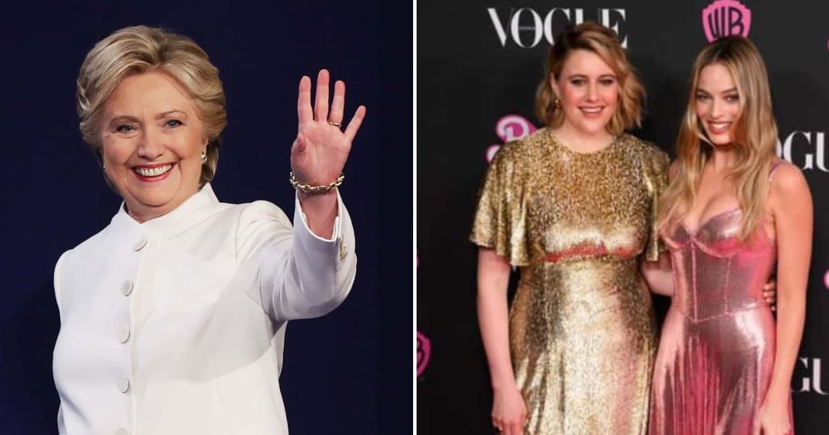 Hillary Clinton was called out for making statement in support of Margot Robbie and Greta Gerwig (Getty Images)