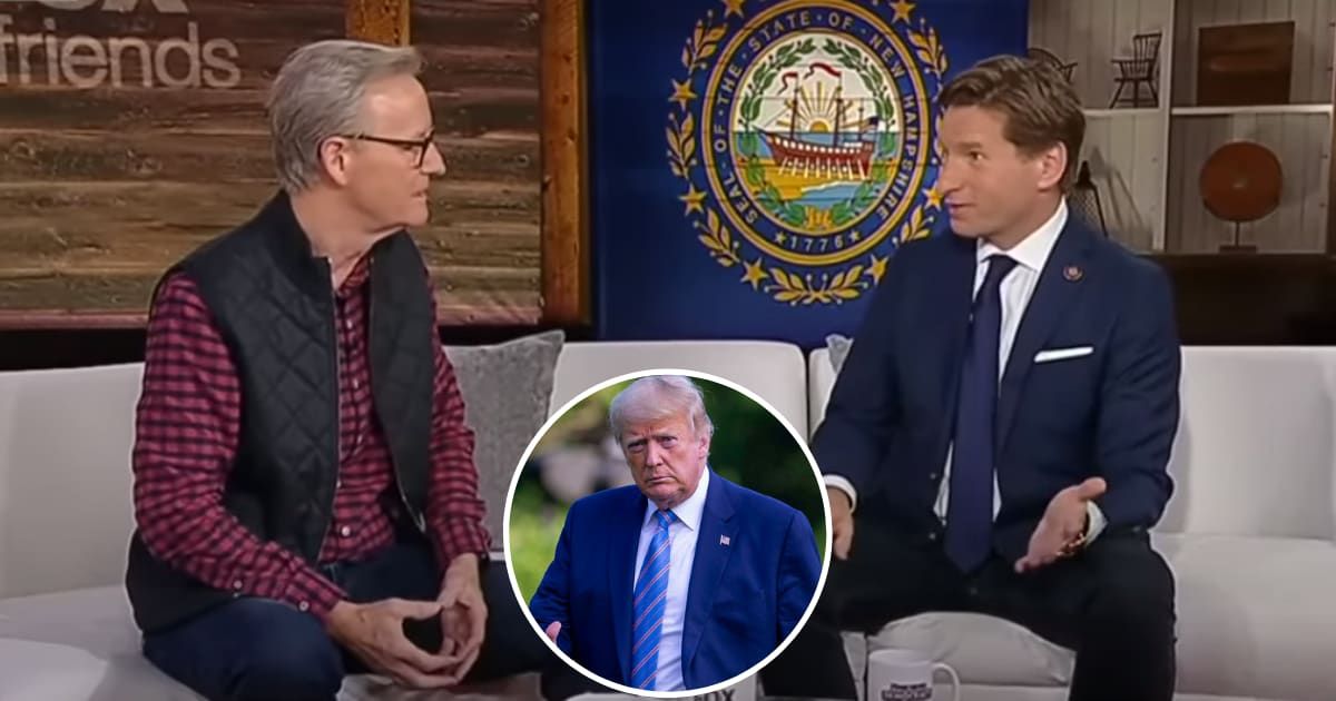 Dean Phillips talks to Steve Doocy about attending Trump rally on the January 24, 2024 episode of 'Fox & Friends' (Screengrab/Fox News)