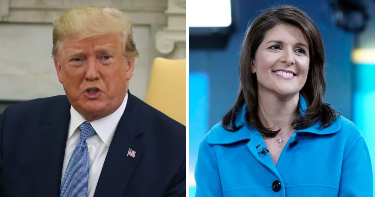 Donald Trump issued a threat against GOP primary opponent Nikki Haley (Getty Images)