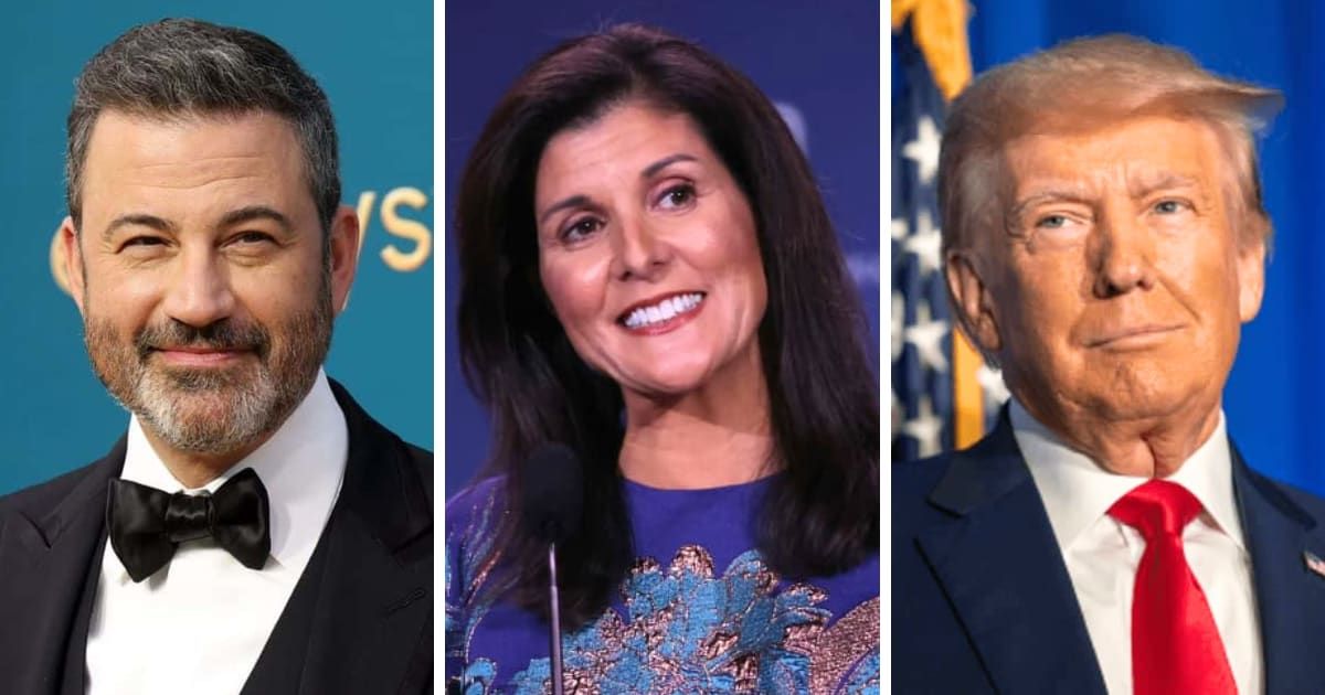 Jimmy Kimmel talks about how Donald Trump and Nikki Haley are going head-to-head in the New Hampshire Primary (Getty Images)