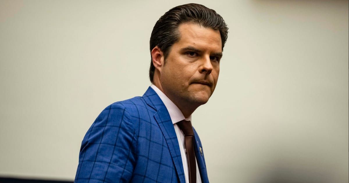 The House Ethics Committee's inquiry into Representative Matt Gaetz has taken a new turn (Getty Images)