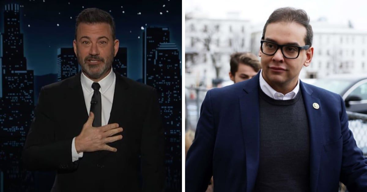 Jimmy Kimmel delivered a comedic critique on George Santos attending a MAGA event, injecting humor into the political landscape (Jimmy Kimmel Live/Getty)