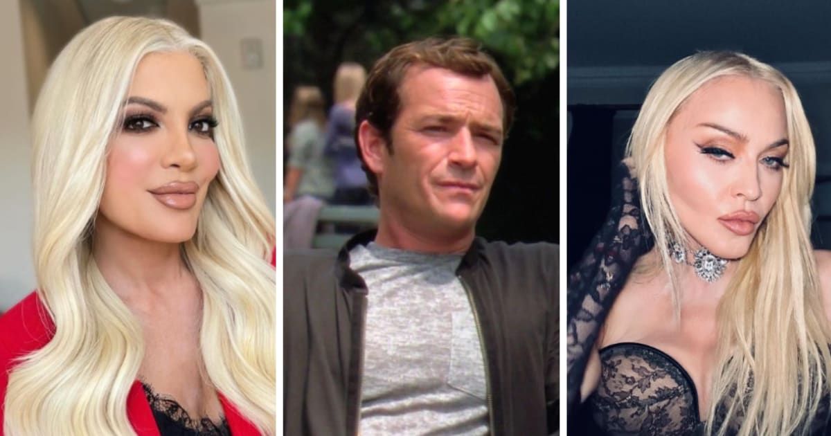 Tori Spelling recently talked about Luke Perry's involvement with Madonna (Tori Spelling and Madonna/Instagram, IMDb)