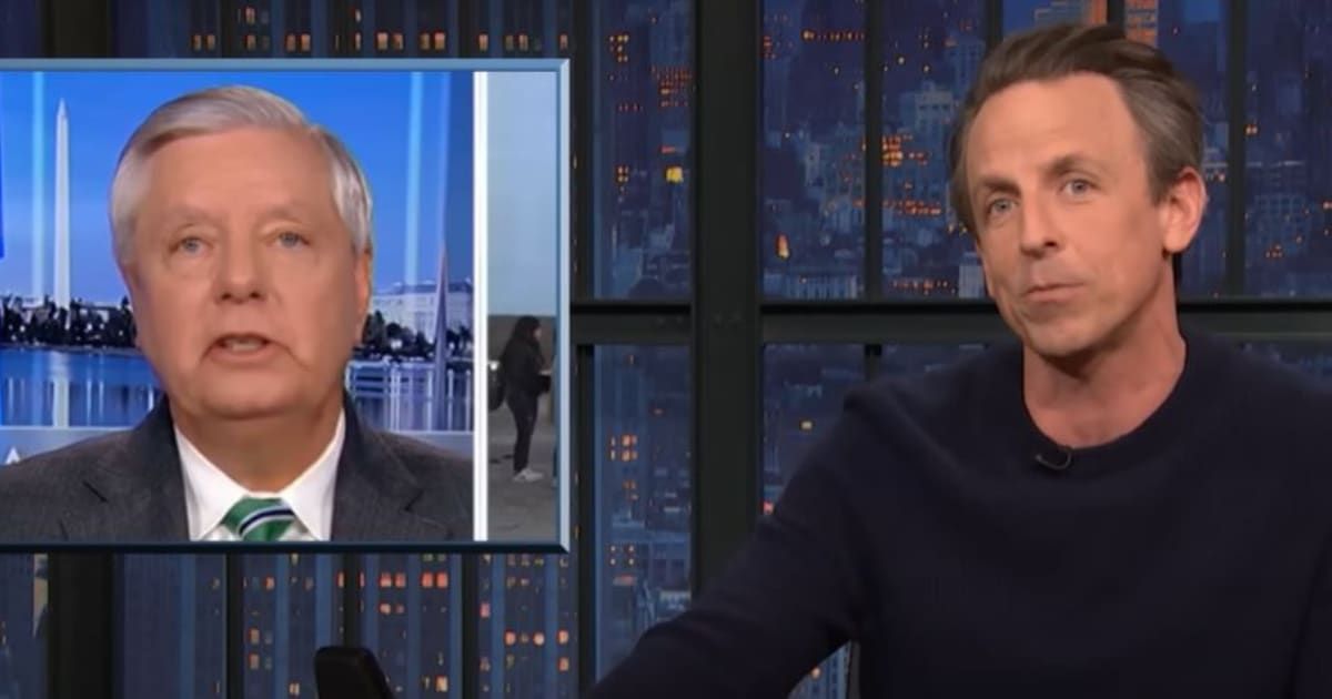 Seth Meyers addressed the loyalty of Senator Lindsey Graham to Donald Trump (Late Night with Seth Meyers) 