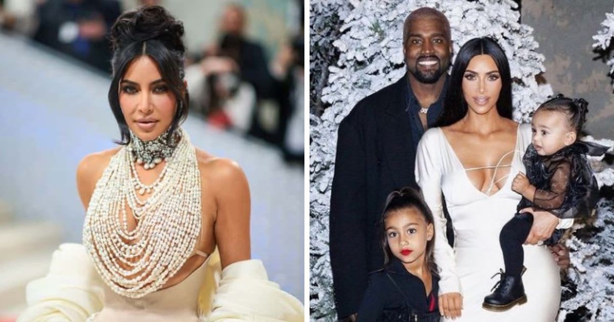 Kim Kardashian opens up about allowing her then five-year-old daughter North West wear red lipstick during the 2018 Christmas celebration (Getty Images and Instagram/@kimkardashian)